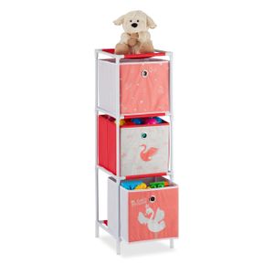 relaxdays Kinderregal Schwan mit Boxen