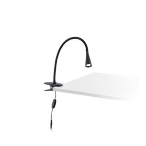 Stolná lampa LENA LED 3W 4000K PC+hliník+silikón matná čierna D:38cm V:37cm