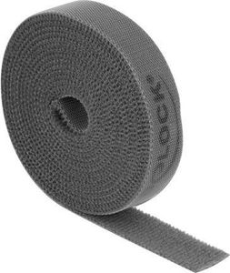 DELOCK Klettband auf Rolle L 2 m x B 15 mm grau