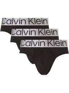 Calvin Klein Herren 3er-Pack Reconsidered Steel Hüftslips, Schwarz M