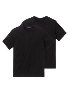 Schiesser Herren Unterhemd American T-Shirt Rundhals Doppelpack Box - 008150, Größe Herren:L, Farbe:schwarz