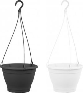 2er Set Hängeampel Blumentopf Ø 25cm Kunststoff Blumenampel Anthrazit Weiß Hängetopf Pflanzenampel Blumenkasten Hänge Blumenkübel 2er Set Hängeampel Blumentopf Ø 25cm Kunststoff Blumenampel Anthrazit Weiß Hängetopf Pflanzenampel Blumenkasten Hänge Blumenkübel
