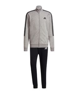 adidas Jogginganzug Herren schwarz im 3 Streifen Design, Größe:10 [XL] 58, Farbe:Grau