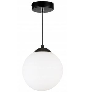 Light-Home Florence Lampenschirm Hängelampe Hängeleuchte - Deckenlampe Industrial für Wohnzimmer Schlafzimmer und Esszimmer - Pendelleuchte Glas mit Metall - Schwarz
