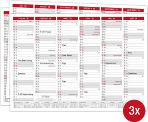 3x Tafelkalender 2026 A4 - Wandjahreskalender mit Ferien & Feiertagen | Jahreskalender, Wandkalender 2026 DIN A4 als Jahresplaner | Blattkalender 12 Monate 3x Tafelkalender 2026 A4 - Wandjahreskalender mit Ferien & Feiertagen | Jahreskalender, Wandkalender 2026 DIN A4 als Jahresplaner | Blattkalender 12 Monate
