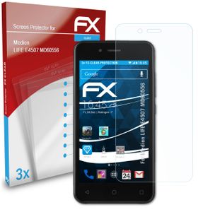 atFoliX FX-Clear 3x Schutzfolie kompatibel mit Medion LIFE E4507 (MD60556) Displayschutzfolie