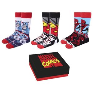Avengers Motiv Socken 3er-Set 40-46 Marvel in einer Geschenkbox