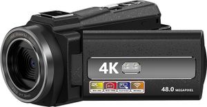 INF Videokamera 4K HD/48MP/16x Zoom/32GB karta/mikrofón Čierna
