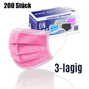 ?????  Antiviron Einwegmaske 200 Stück CE-7503 Farbe  pink