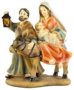 Betlémská figurka Svatá rodina na útěku, cca 13 cm, K 084-14