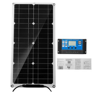 RXSY 12V 50W Solarpanel-Kit +1x30A Controller Solarmodul Sonnenkollektor Batterieladegerät für Auto RV Caravan Boot
