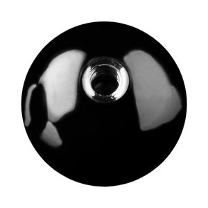 viva-adorno 1,2 x 3,5mm Piercing Schraubkugel Ersatzkugel Hochglänzend Farbig Emailiert Edelstahl-Gewinde verschiedene Farben und Größen Z376,Schwarz