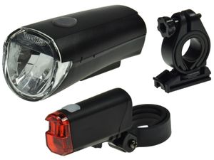 ChiliTec LED Fahrradbeleuchtung Frontstrahler Rücklicht StVZO zugelassen 30Lux I Fahrradleuchten mit Batteriebetrieb I Stoßfest Wetterfest