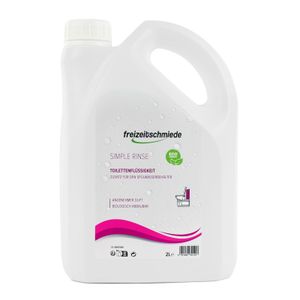 Freizeitschmiede Simple Rinse 2L Spülwasserzusatz Toiletten Zusatz für Spülbehälter Campingtoilette Sanitärflüssigkeit Sanitärzusatz