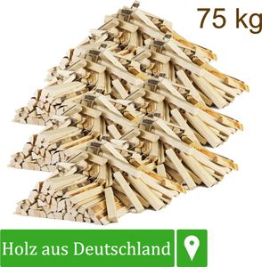 Anmachholz Anzündholz Kiefer 75 kg Anfeuerholz Brennholz Feuerholz Kaminholz Holz Anbrennholz Anzünder Kiefernholz Kammergetrocknet Grill Smoker Flameup