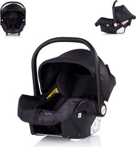 Detská autosedačka Chipolino i-Size Aura (40-85 cm) skupina 0+, nastaviteľná rukoväť, čierne vzorované pásy