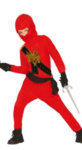 Ninja Kämpfer - Kostüm für Kinder Gr. 98 - 146, Größe:110/116