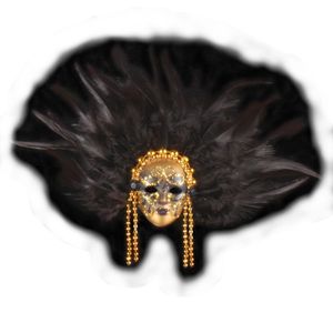 Kostüm Zubehör Venezianische Maske schwarz Karneval Fasching