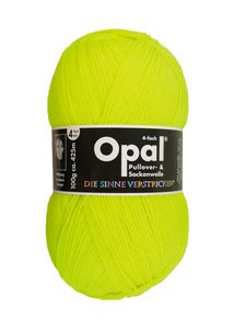 Opal Sockenwolle 100g Uni Neon- Gelb 4-fach