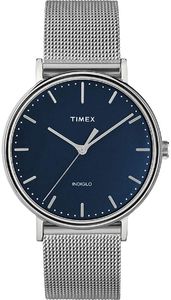 Timex Analog Damenuhr Blau/Silber Edelstahl TW2T37000