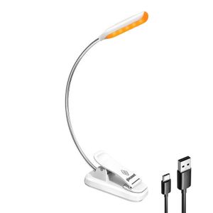 Kabellose Lampe Glocusent Clip-on-Buchleuchte, USB-C (Weiß)