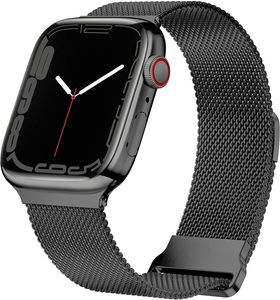 Strap-it Apple Watch 8 Armband Milanese (Schwarz) - Große: 41mm
