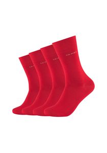 Camano Socken 4er Pack ca-soft mit innovativem Piquée-Bund rot 43-46