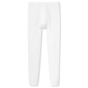 SCHIESSER Herren Unterhose lang - Original Feinripp, Long Johns, Eingriff, uni Weiß L