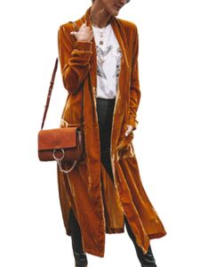 Damen Strickjacken Pullover Weicher Lang Mantel Warm Langarm Herbst Outwear Jacken Braun,Größe XL