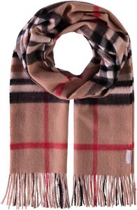 FRAAS Schal Pure Cashmere Scarf with FRAAS Plaid Camel braun mehrfarbig