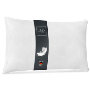 LILENO HOME Federkissen 40x80 cm [1er Set] - Kissen 40 x 80 cm aus Federn als Kopfkissen, Schlafkissen u. Bettkissen perfekt für Allergiker und Kinder - Federkernkissen mit je 750 g