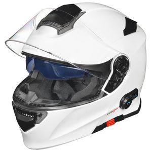 RS-983 Bluetooth Klapphelm Motorradhelm Conzept Motorrad Modular Helm rueger Matt Weiß S (55-56)