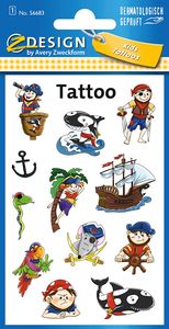 AVERY Zweckform ZDesign Kids Tattoos "Piraci" 1 arkusz 12 tatuaży