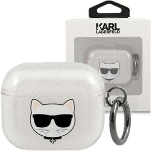 Karl Lagerfeld KLA3UCHGS pouzdro na AirPods 3. Generace Silver glitter Choupette