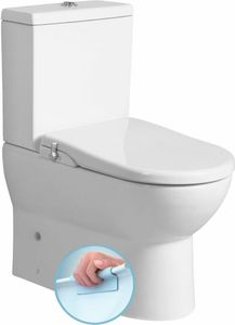 JALTA WC-Kombi mit Bidet-Sitz CLEAN STAR,spülrandlos, Abgang senkrecht/waagerecht, Weiß