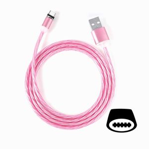 Cyoo - Flow Light -  USB Typ C Kabel 1m - Pink - aufladen - leuchtet