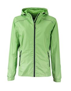 Ladies` Rain Jacket / Wind- und wasserdichtes Gewebe - Farbe: Spring Green/Navy - Größe: L