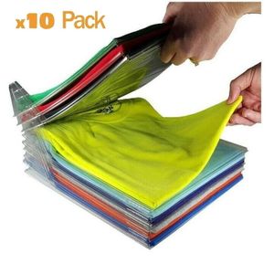 T-Shirt Organizer Kleiderschrank Stapelbar Aufbewahrungstasche Wäsche 10er Pack