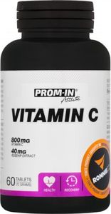 Prom-In Witamina C 60 tabletek / Witamina C / Witamina C w tabletkach wzbogacona ekstraktem z dzikiej róży