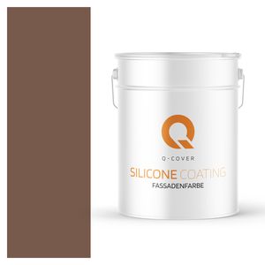Q-COVER Silikonharz Fassadenfarbe Aussenfarbe Außen Wandfarbe Hausfarbe Wetterfest Schokolade 10L