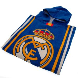 Real Madrid CF - detský uterák s kapucňou TA9504 (jedna veľkosť) (biely/modrý/zlatý)