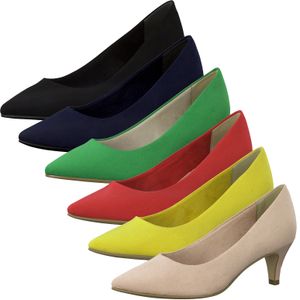 Tamaris 1-22415-24 Damen Schuhe Pumps Velouroptik, Größe:37 EU, Farbe:Gelb