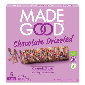 MadeGood Chocolate Drizzled Birthday Granola Bars120g