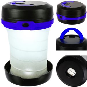 TRIZAND 18312 Faltbare Wanderlampe 2in1 - blau