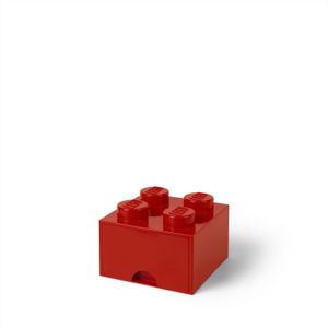 LEGO Aufbewahrungsbox mit Schublade mit 4 Noppen, rot