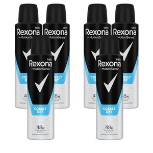 Rexona Deospray Men Anti-Transpirant Cobalt Dry 6x 150ml mit 48-Stunden-Schutz für langanhaltende Frische