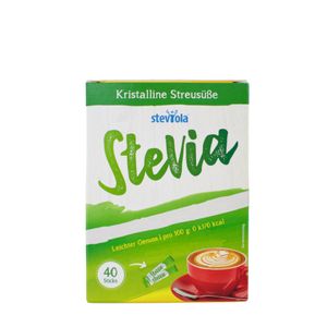Steviola ® Stevia Sticks 40x2g | Stevia Streusüße | Praktisch für unterwegs | vegan | kalorienfrei | Zuckerersatz