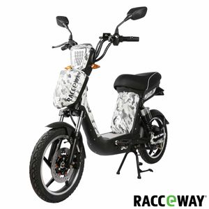 Elektrický skúter RACCEWAY® E-BABETA®, čiernobiely