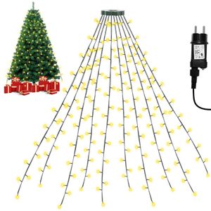 Yakimz LED Lichterkette Weihnachtsbaum Außen Lichterkette Baummantel Christbaumbeleuchtung 280 LEDs 2,8m Warmweiß