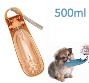 550ml Faltbare Hundetrinkflasche Auslaufsichere Outdoor Wasserflasche Tragbare Trinkflasche für Haustiere, orange